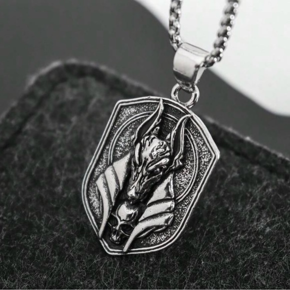 “Anubis” Anpu Inpu Egyptian God Jackal Canine Protector Dead Underworld Necklace